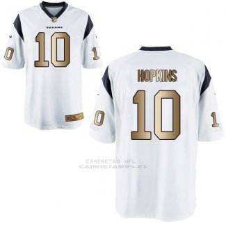Camiseta Houston Texans Hoplins Blanco Nike Gold Game NFL Hombre