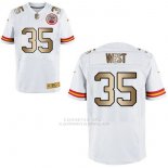 Camiseta Kansas City Chiefs West Blanco Nike Gold Elite NFL Hombre