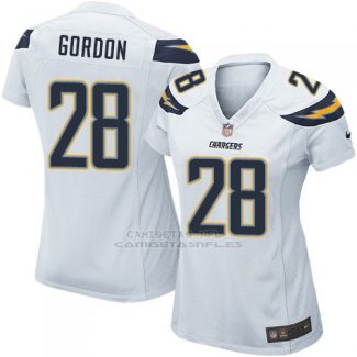 Camiseta Los Angeles Chargers Gordon Blanco Nike Game NFL Mujer