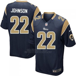 Camiseta Los Angeles Rams Johnson Negro Nike Game NFL Nino
