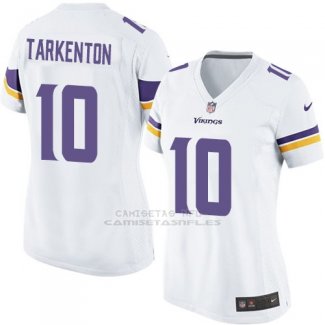 Camiseta Minnesota Vikings Tarkenton Blanco Nike Game NFL Mujer