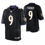 Camiseta NFL Elite Hombre Baltimore Ravens Justin Tucker Negro