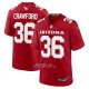 Camiseta NFL Game Arizona Rojos Kitan Crawford Rojo