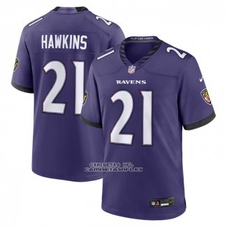 Camiseta NFL Game Baltimore Ravens Jaylinn Hawkins Violeta