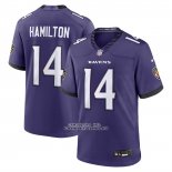 Camiseta NFL Game Baltimore Ravens Kyle Hamilton Violeta Camiseta NFL Game Baltimore Ravens Kyle Hamilton Violeta