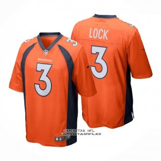 Camiseta NFL Game Denver Broncos 3 Drew Lock Naranja