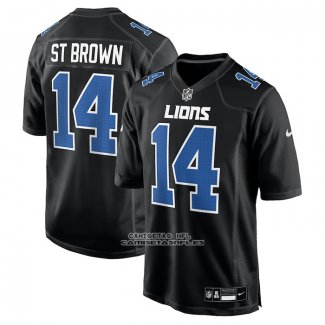 Camiseta NFL Game Detroit Lions Amon Ra St Brown Carbono Negro