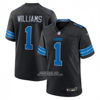 Camiseta NFL Game Detroit Lions Jameson Williams Segunda Alterno Negro
