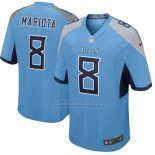 Camiseta NFL Game Hombre Tennessee Titans 8 Marcus Mariota 2018 Azul