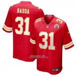 Camiseta NFL Game Kansas City Chiefs Jeffrey Bassa Rojo Camiseta NFL Game Kansas City Chiefs Jeffrey Bassa Rojo