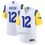 Camiseta NFL Game Los Angeles Rams Puka Nacua Jugador Blanco Camiseta NFL Game Los Angeles Rams Puka Nacua Jugador Blanco