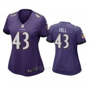 Camiseta NFL Game Mujer Baltimore Ravens Justice Hill Violeta