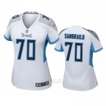 Camiseta NFL Game Mujer Tennessee Titans Ty Sambrailo Blanco
