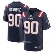 Camiseta NFL Game New England Patriots Christian Barmore 90 Azul