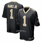 Camiseta NFL Game New Orleans Saints Kelvin Banks Jr 2025 NFL Draft Negro