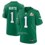 Camiseta NFL Game Philadelphia Eagles Jalen Hurts Super Bowl LIX 2nd Alternate Verde