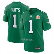 Camiseta NFL Game Philadelphia Eagles Jalen Hurts Super Bowl LIX 2nd Alternate Verde
