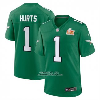 Camiseta NFL Game Philadelphia Eagles Jalen Hurts Super Bowl LIX 2nd Alternate Verde