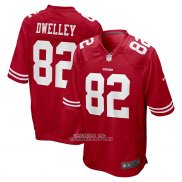 Camiseta NFL Game San Francisco 49ers Ross Dwelley Rojo