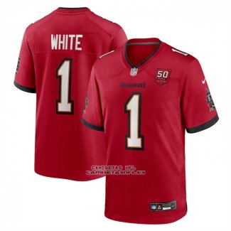 Camiseta NFL Game Tampa Bay Buccaneers Rachaad White 50th Anniversary Rojo