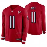 Camiseta NFL Hombre Atlanta Falcons Julio Jones Rojo Therma Manga Larga