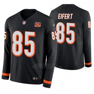 Camiseta NFL Hombre Cincinnati Bengals Tyler Eifert Negro Therma Manga Larga