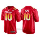 Camiseta NFL Hombre Kansas City Chiefs 10 Tyreek Hill Rojo AFC 2018 Pro Bowl