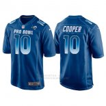 Camiseta NFL Hombre Los Angeles Rams 10 Pharoh Cooper Azul NFC 2018 Pro Bowl