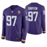 Camiseta NFL Hombre Minnesota Vikings Everson Griffen Violeta Therma Manga Larga