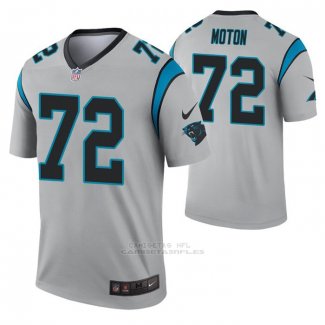 Camiseta NFL Legend Carolina Panthers Taylor Moton Inverted Gris