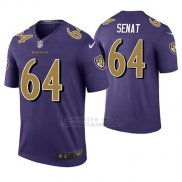 Camiseta NFL Legend Hombre Baltimore Ravens Greg Senat Violeta Color Rush