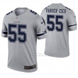 Camiseta NFL Legend Hombre Dallas Cowboys 55 Leighton Vander Esch Inverted Gris