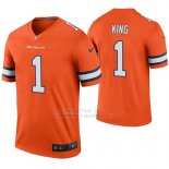 Camiseta NFL Legend Hombre Denver Broncos Marquette King Naranja Color Rush