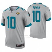 Camiseta NFL Legend Hombre Jacksonville Jaguars 10 Terrelle Pryor Inverted Gris