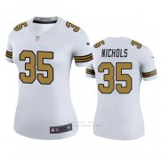 Camiseta NFL Legend Mujer New Orleans Saints Deatrick Nichols Blanco Color Rush