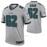 Camiseta NFL Legend Philadelphia Eagles Jason Kelce Inverted Gris