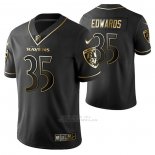 Camiseta NFL Limited Baltimore Ravens Gus Edwards Golden Edition Negro