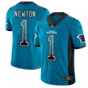 Camiseta NFL Limited Carolina Panthers Newton Rush Drift Fashion Azul