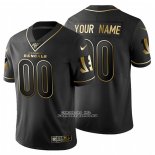Camiseta NFL Limited Cincinnati Bengals Personalizada Golden Edition Negro