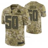 Camiseta NFL Limited Cleveland Browns 50 Chris Smith 2018 Salute To Service Camuflaje