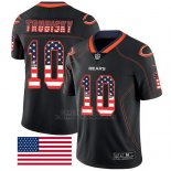 Camiseta NFL Limited Hombre Chicago Bears 10 Mitchell Trubisky Negro Rush USA Flag