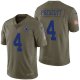 Camiseta NFL Limited Hombre Dallas Cowboys 4 Dak Prescott 2017 Salute To Service Verde