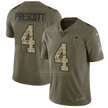 Camiseta NFL Limited Hombre Dallas Cowboys 4 Dak Prescott Stitched 2017 Salute To Service