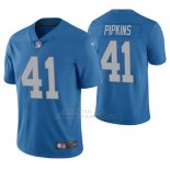 Camiseta NFL Limited Hombre Detroit Lions Lenzy Pipkins Azul Vapor Untouchable