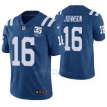 Camiseta NFL Limited Hombre Indianapolis Colts Marcus Johnson Azul 35th Anniversary Vapor Untouchable