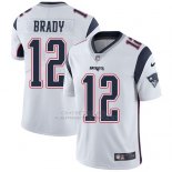 Camiseta NFL Limited Hombre New England Patriots 12 Tom Brady Blanco Stitched Vapor Untouchable