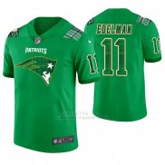 Camiseta NFL Limited Hombre New England Patriots Julian Edelman St. Patrick's Day Verde