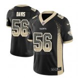 Camiseta NFL Limited Hombre New Orleans Saints Demario Davis Saints Negro 2018 Drift Fashion Color Rush