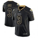 Camiseta NFL Limited Hombre New Orleans Saints Wil Lutz Saints Negro Color Rush 2018 Lights Out