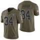Camiseta NFL Limited Hombre Oakland Raiders 34 Bo Jackson 2017 Salute To Service Verde